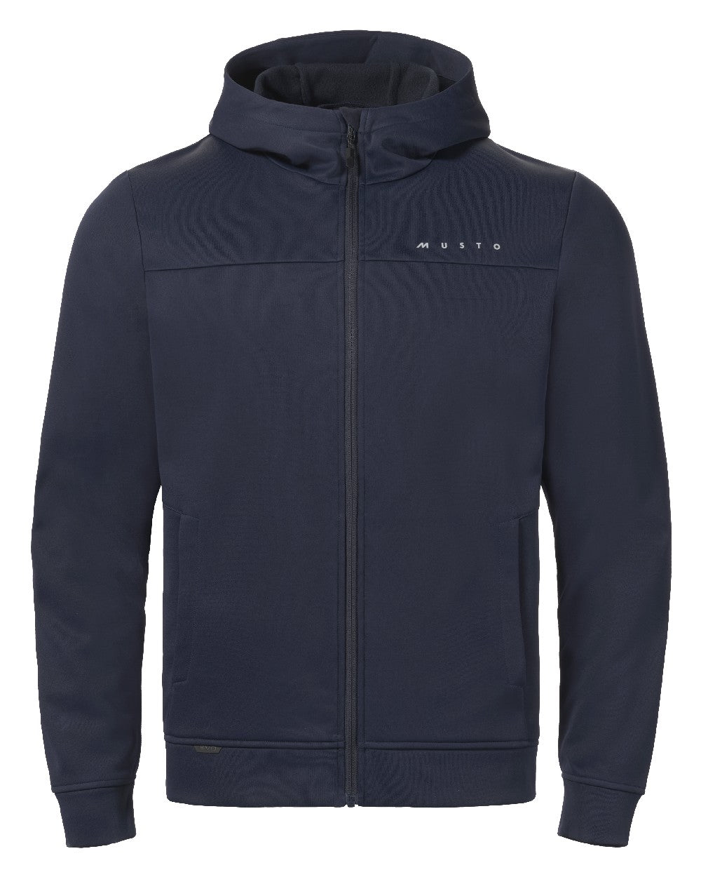 Navy Coloured Musto Mens Full Zip Hoodie on White Background