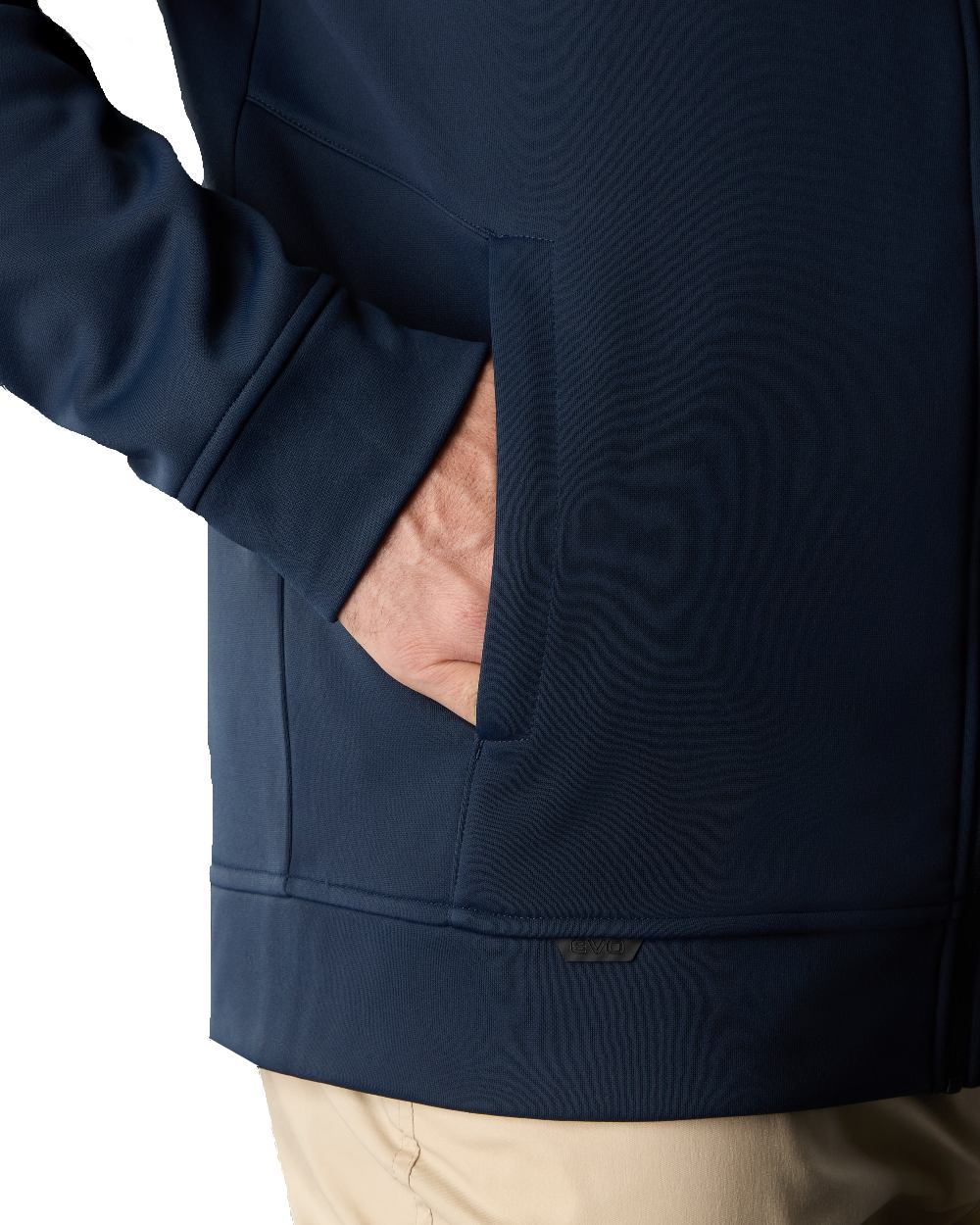 Navy Coloured Musto Mens Full Zip Hoodie on White Background