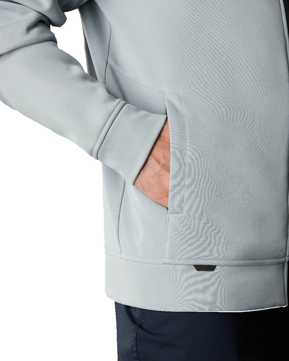 Quarry Coloured Musto Mens Full Zip Hoodie on White Background