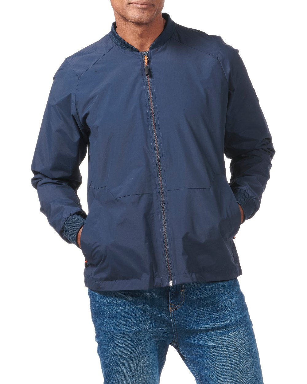 Navy Coloured Musto Mens Land Rover Technical Bomber On A White Background 