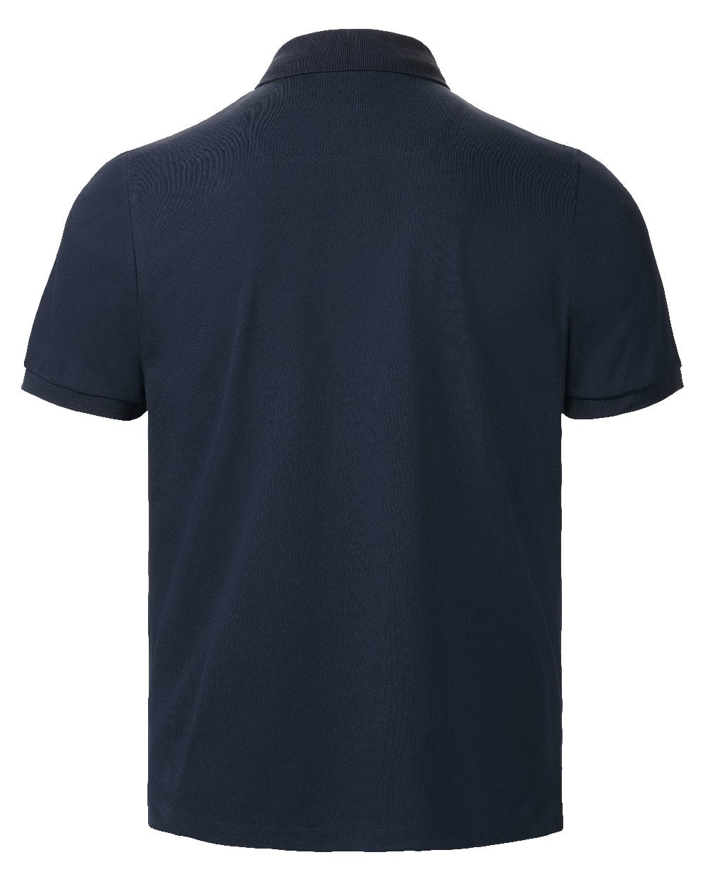 Navy Coloured Musto Mens Original Short Sleeve Polo on White Background