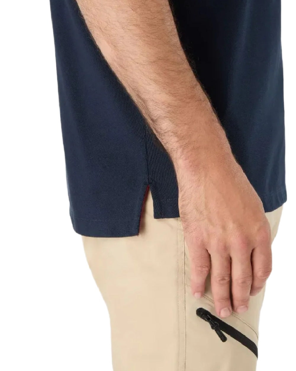 Navy Coloured Musto Mens Original Short Sleeve Polo on White Background