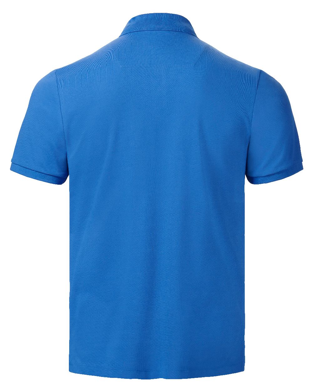 Nebulas Blue Coloured Musto Mens Original Short Sleeve Polo on White Background