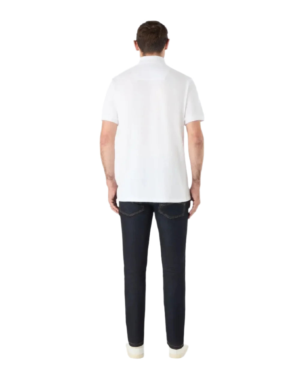White Coloured Musto Mens Original Short Sleeve Polo Shirt on White Background