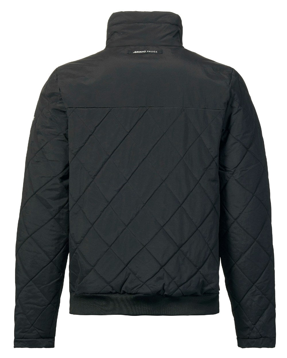 Black Coloured Musto Mens Snug Diamond Quilted Jacket On A White Background 