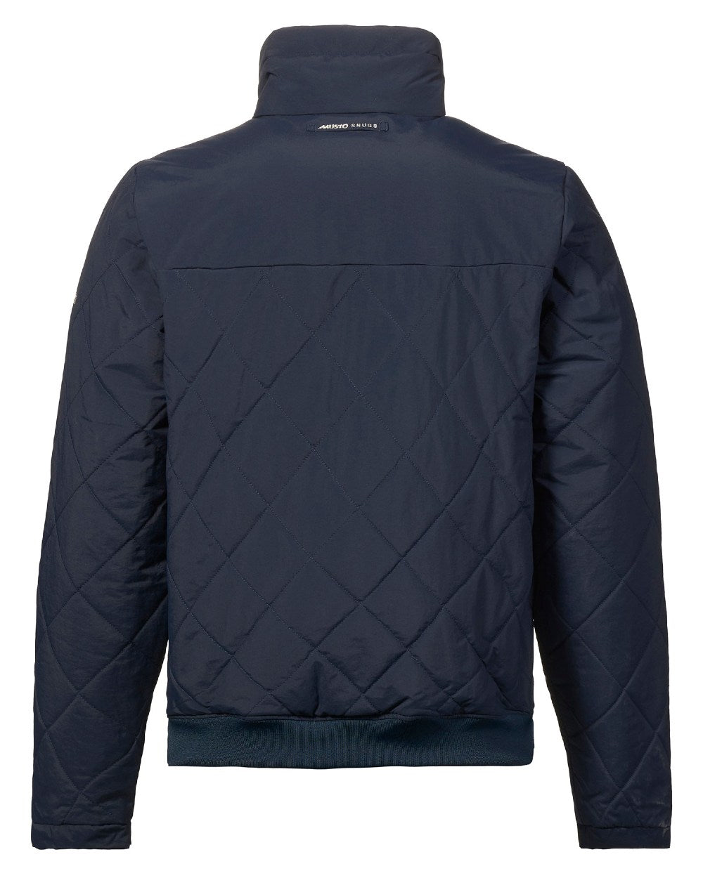 Navy Coloured Musto Mens Snug Diamond Quilted Jacket On A White Background