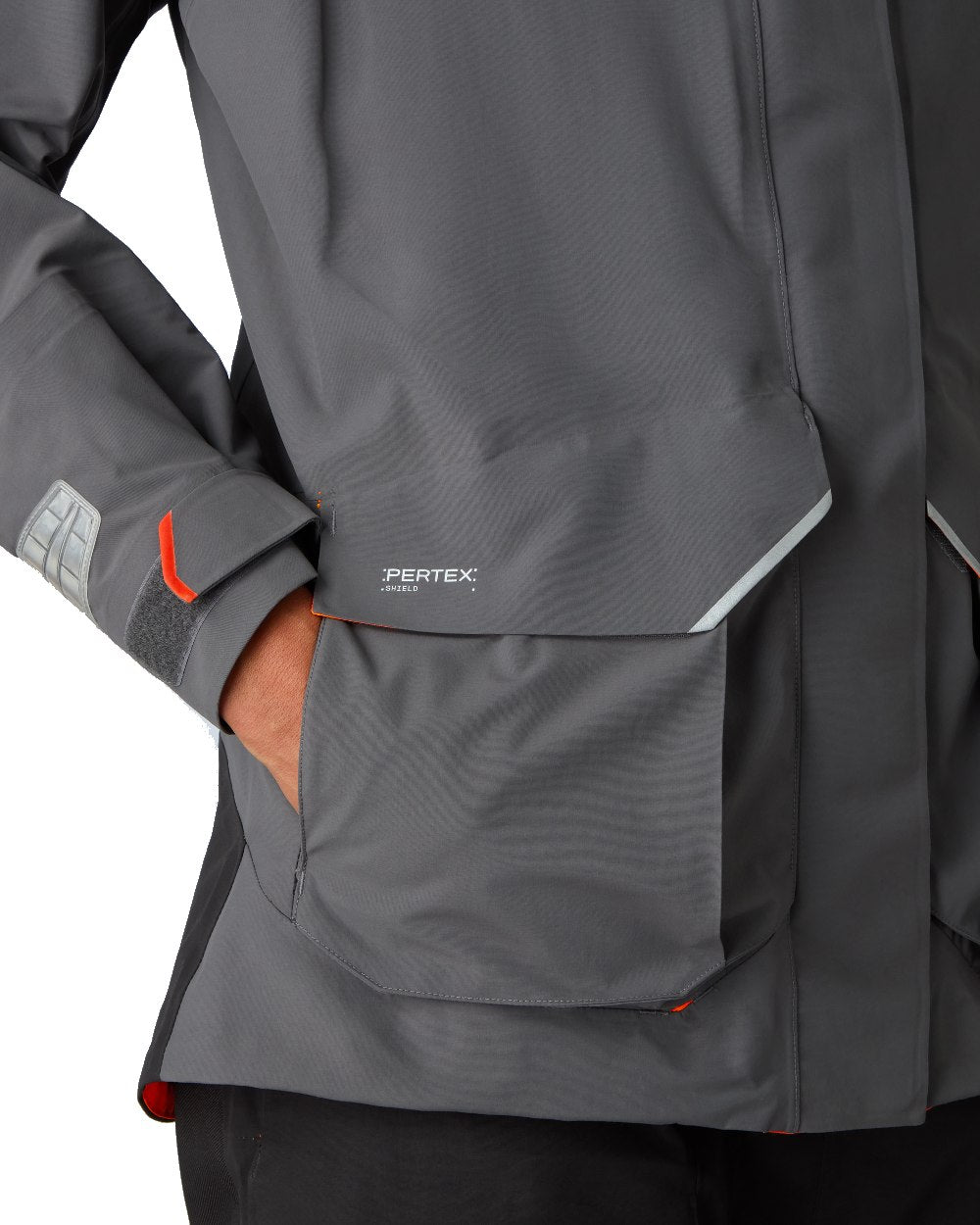 Charcoal Coloured Musto Womens Br3 Pertex Offshore Jacket on White Background