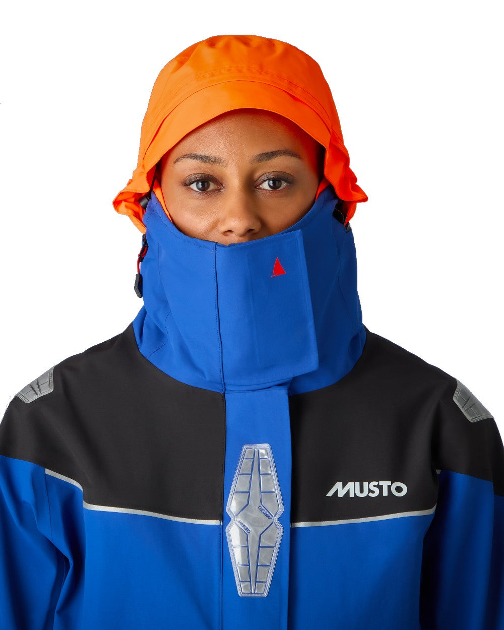 Mazarine Blue Coloured Musto Womens Br3 Pertex Offshore Jacket on White Background