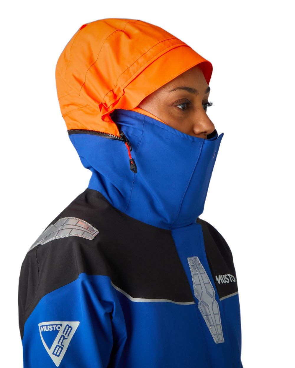 Mazarine Blue Coloured Musto Womens Br3 Pertex Offshore Jacket on White Background