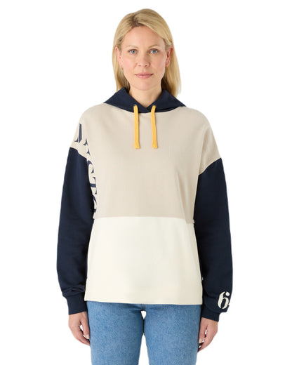 Navy/White Coloured Musto Womens Classic Hoodie On A White Background 