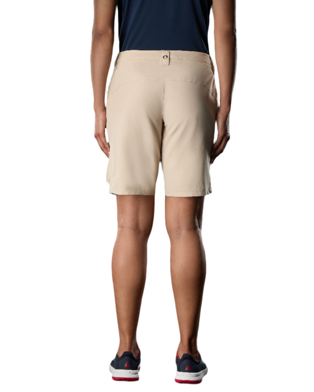 Light Stone Coloured Musto Womens Evo Deck Stretch Shorts on White Background