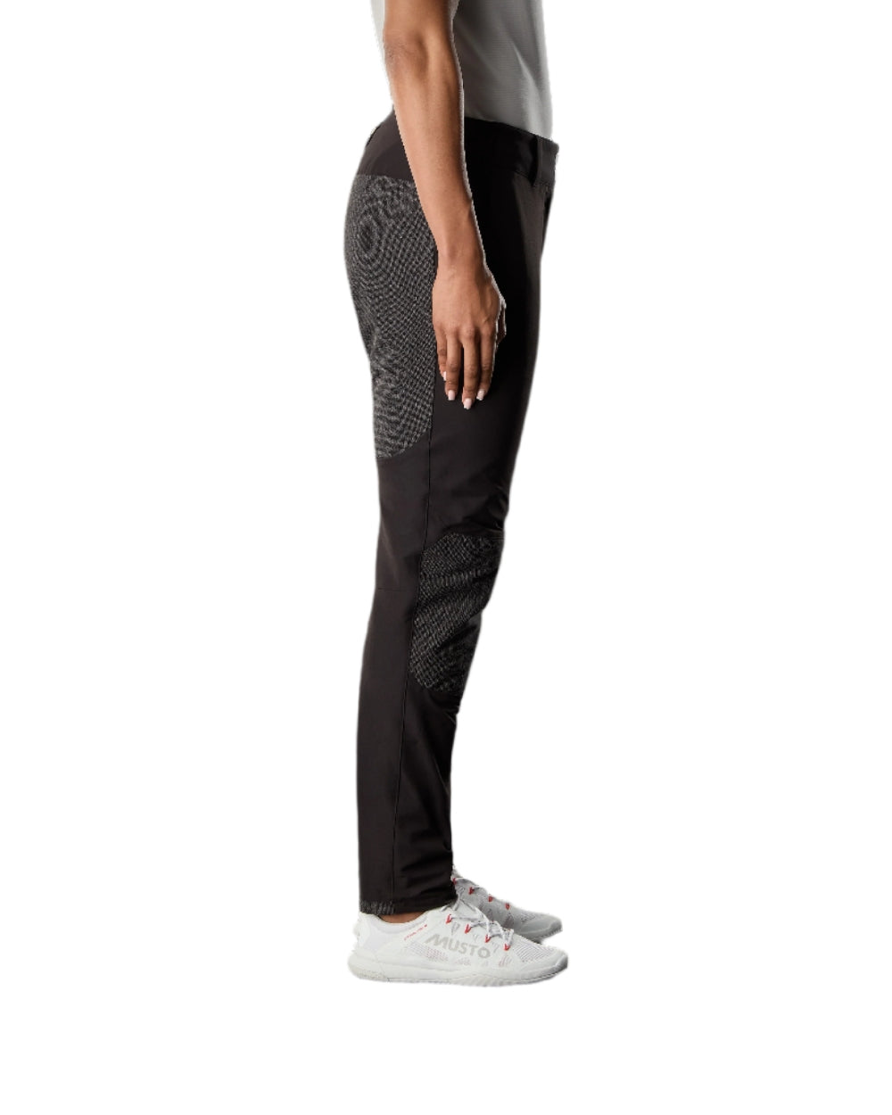 Black Coloured Musto Womens Evo Performance Stretch Trouser on White Background