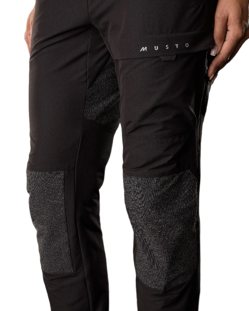 Black Coloured Musto Womens Evo Performance Stretch Trouser on White Background
