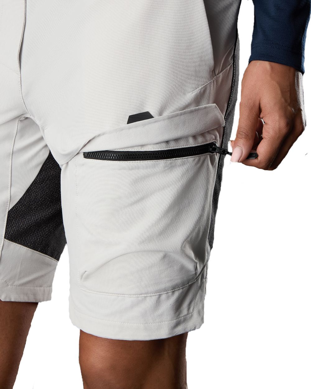 Platinum Coloured Musto Womens Performance Stretch Shorts on White Background