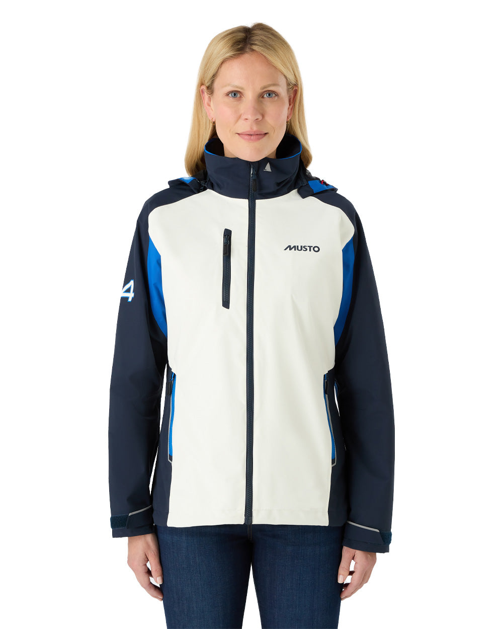 Aruba coloured Musto Womens Sardinia Jacket 2.0 on White background