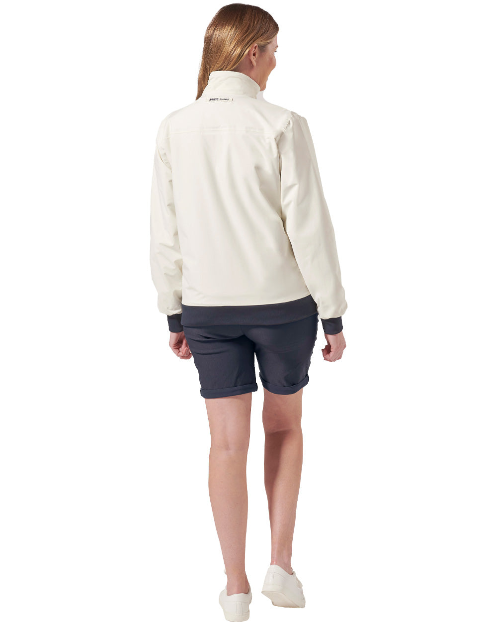 Antique White coloured Musto Womens Snug Blouson Jacket on White background