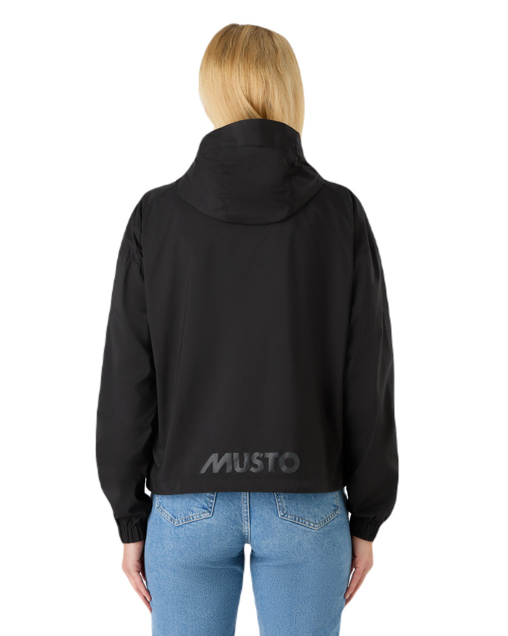 Black Coloured Musto Womens Windbreaker Jacket On A White Background 