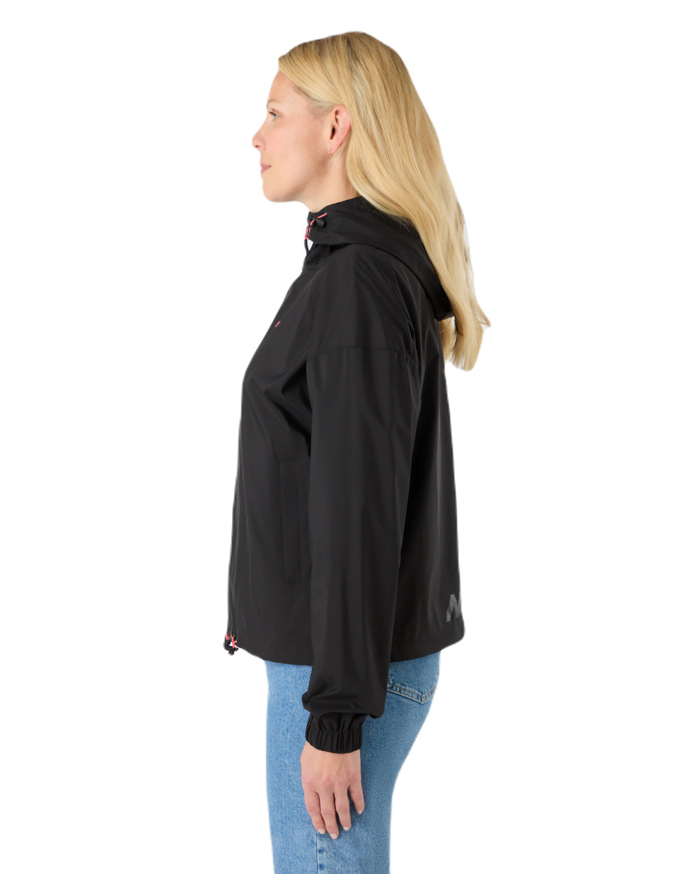 Black Coloured Musto Womens Windbreaker Jacket On A White Background 