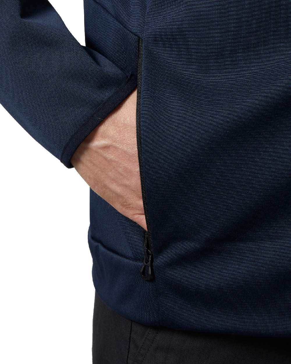 Navy coloured Helly Hansen Mens HP Windproof Fleece 2.0 on white background