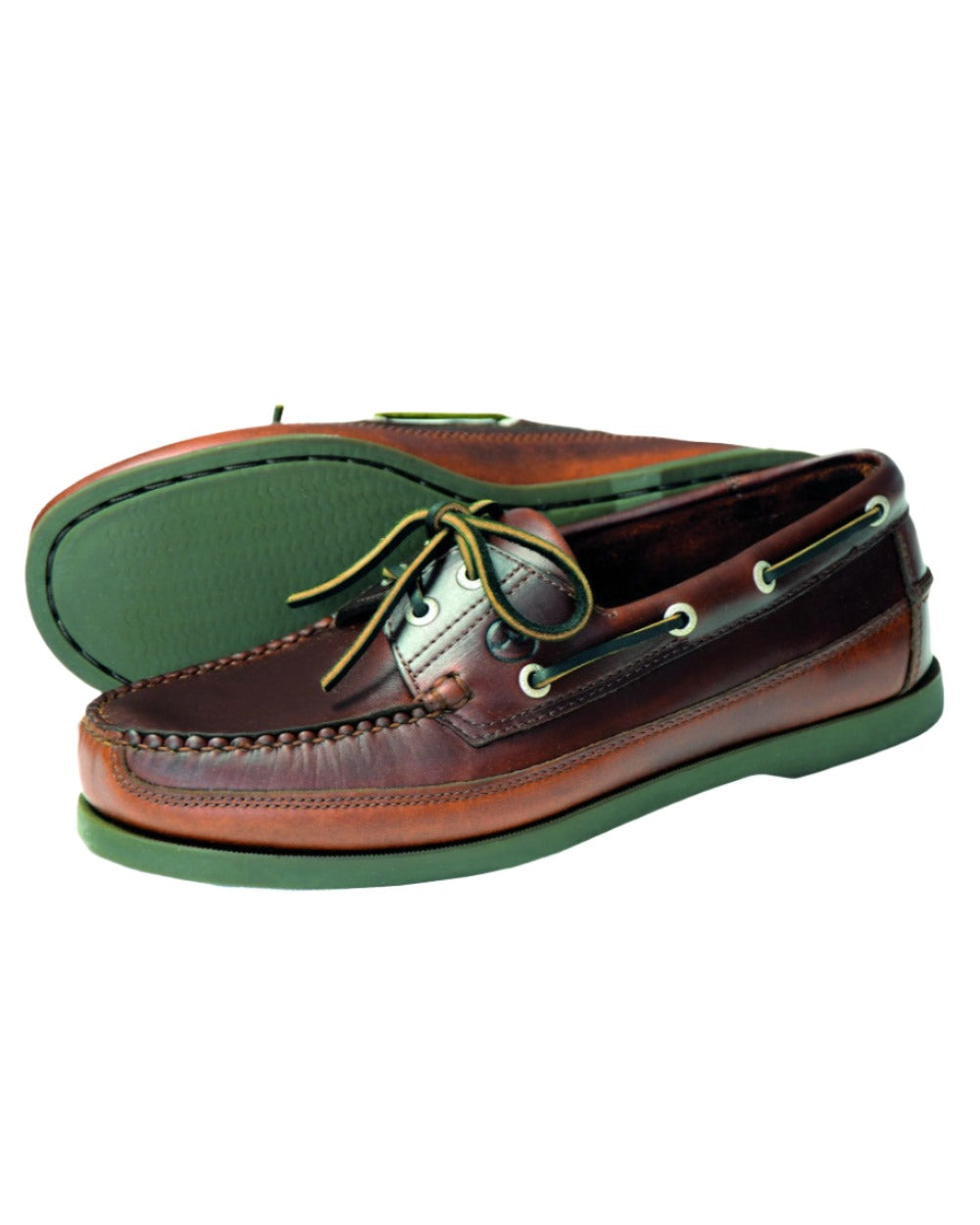 Elk Coloured Orca Bay Augusta Mens Deck Shoes On A White Background