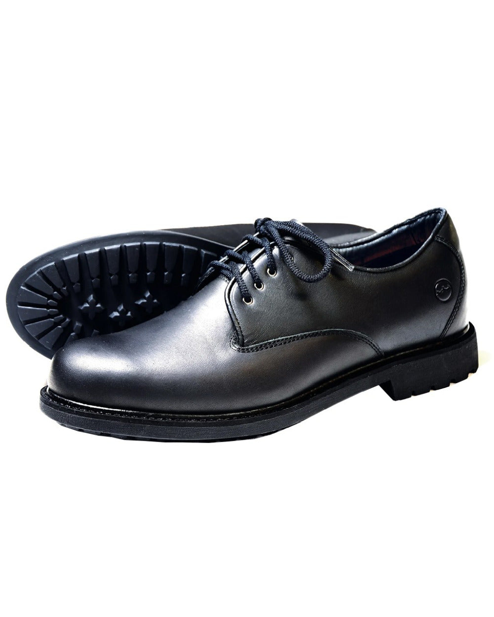 Black Coloured Orca Bay Malvern Mens Country Shoes On A White Background