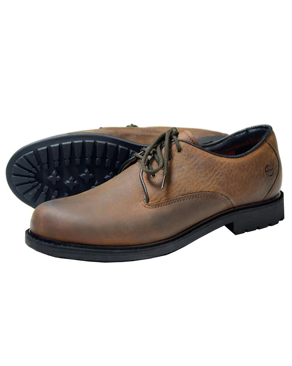 Moose Coloured Orca Bay Malvern Mens Country Shoes On A White Background