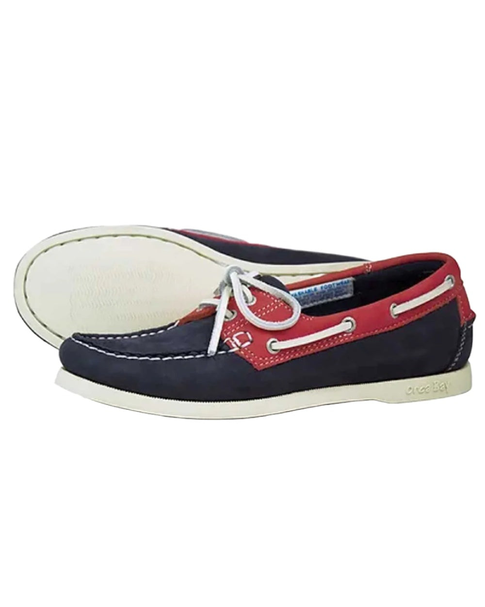 Indigo/Berry Coloured Orca Bay Mens Sandusky Deck Shoes On A White Background
