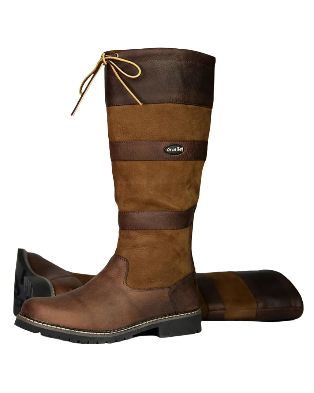 Brown coloured Orca Bay Orkney S-Fit Country Boots on white background