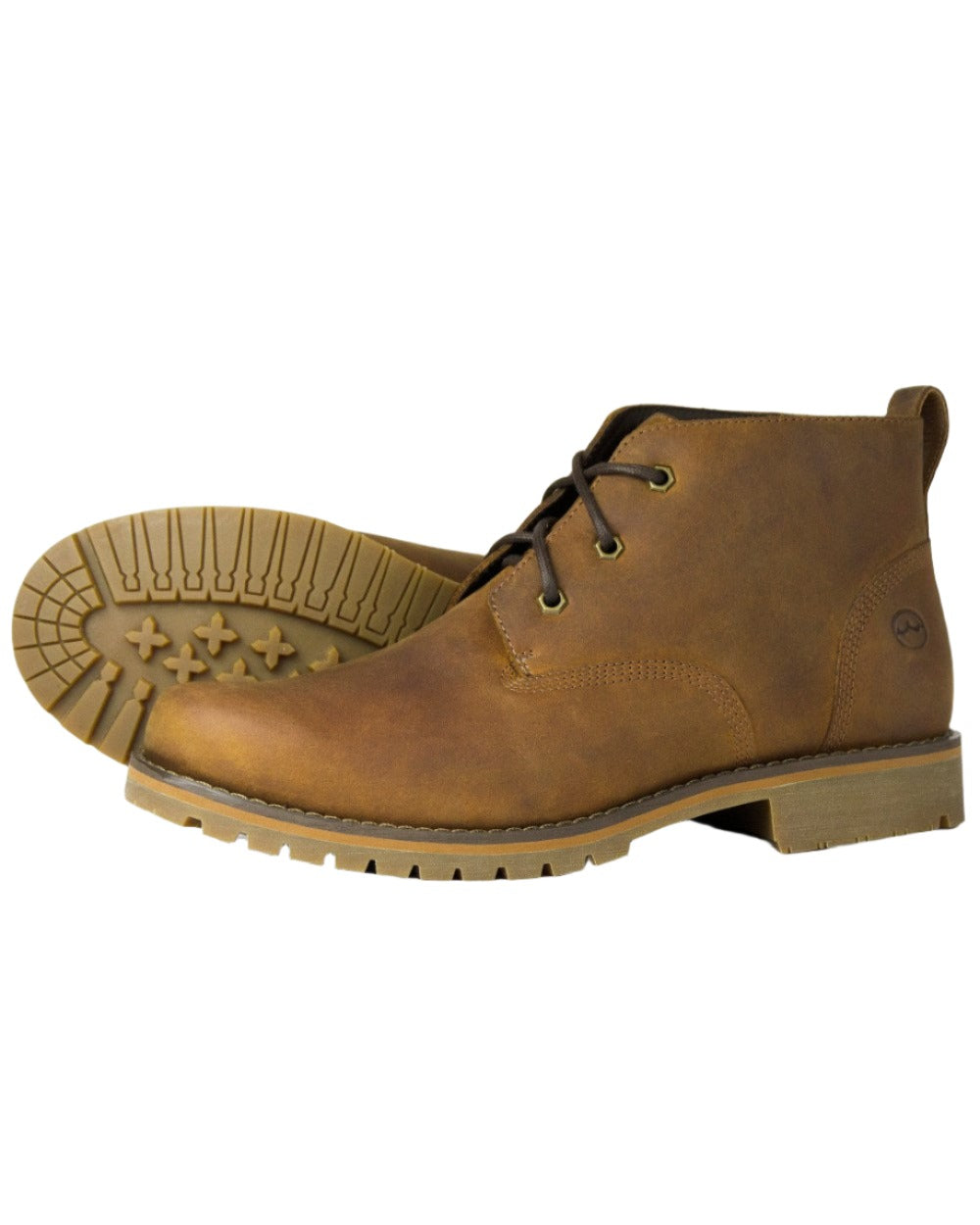 Sand coloured Orca Bay York Mens Leather Boots on white background