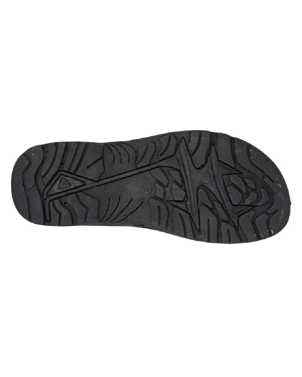 Black Grey Coloured PDQ Mens Triple Touch Fastening Sports Sandals on White Background