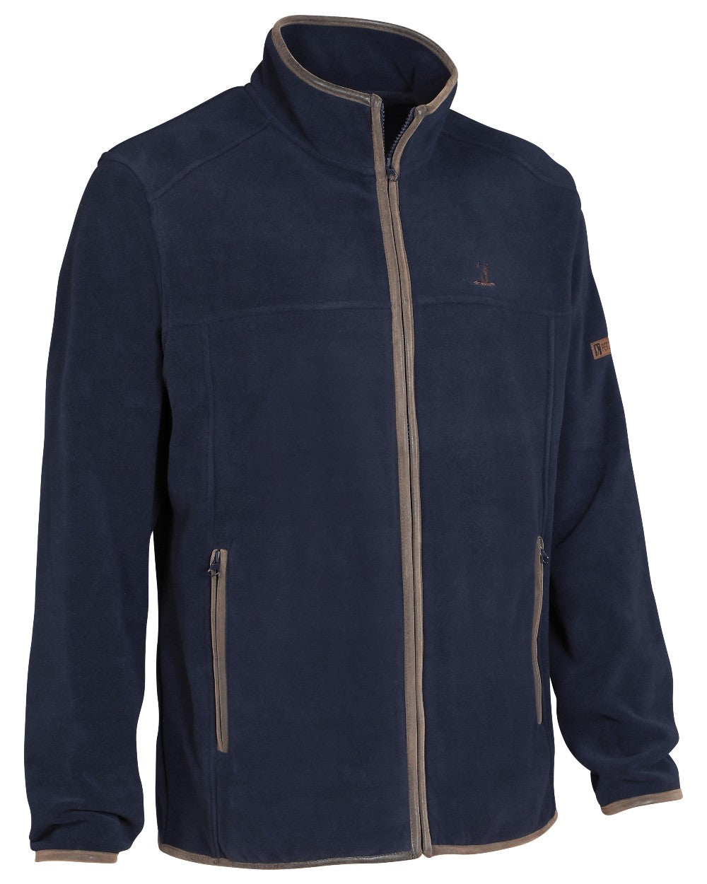 Marine Blue Coloured Percussion Scotland Fleece Jacket On A White Background