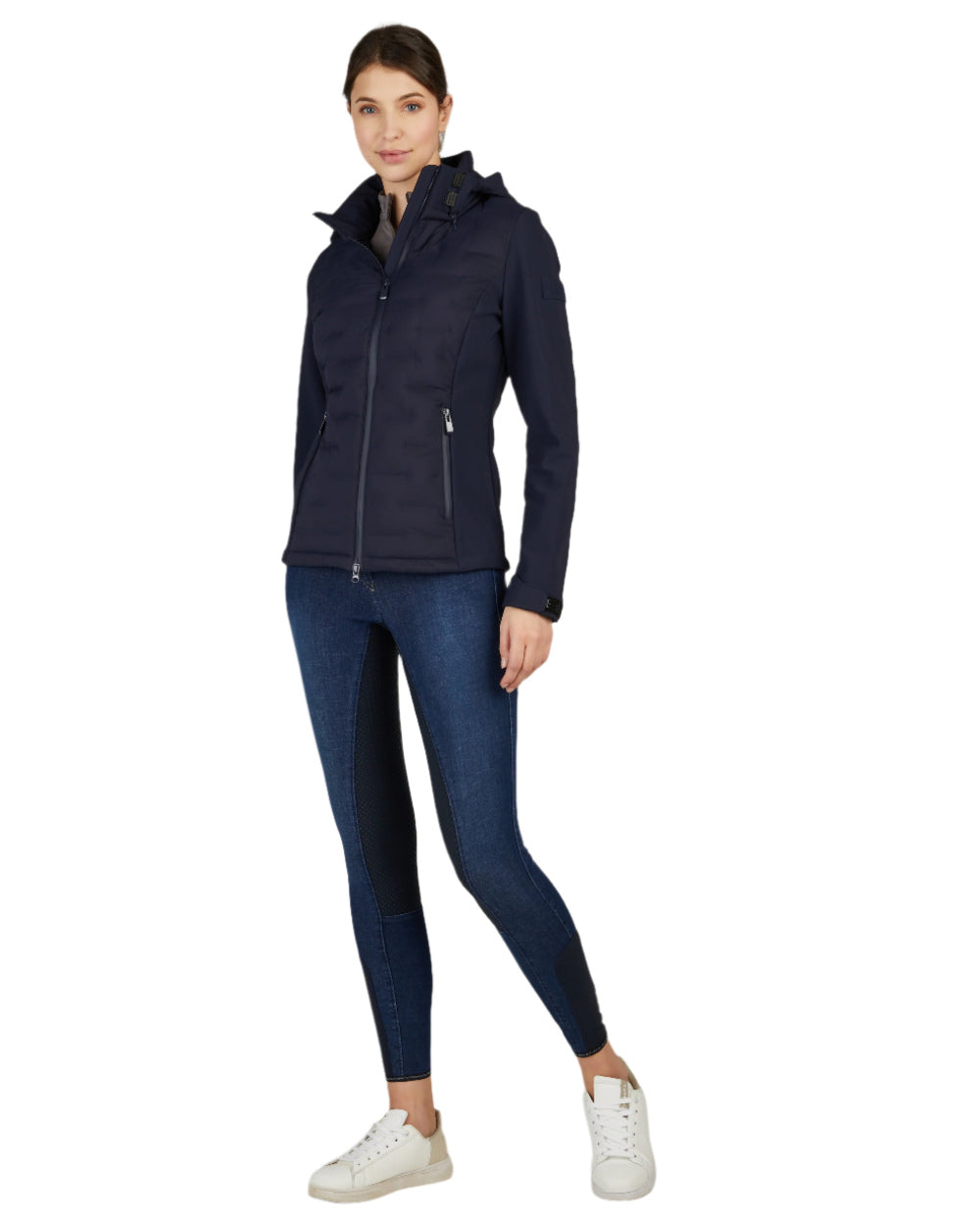 Night Blue Coloured Pikeur Hybrid Jacket On A White Background