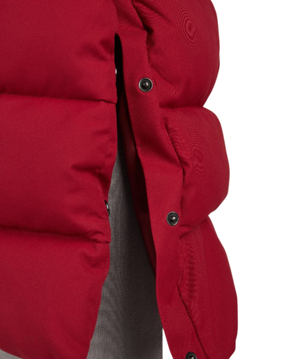 Rumba Red Coloured Pikeur Quilted Raincoat On A White Background
