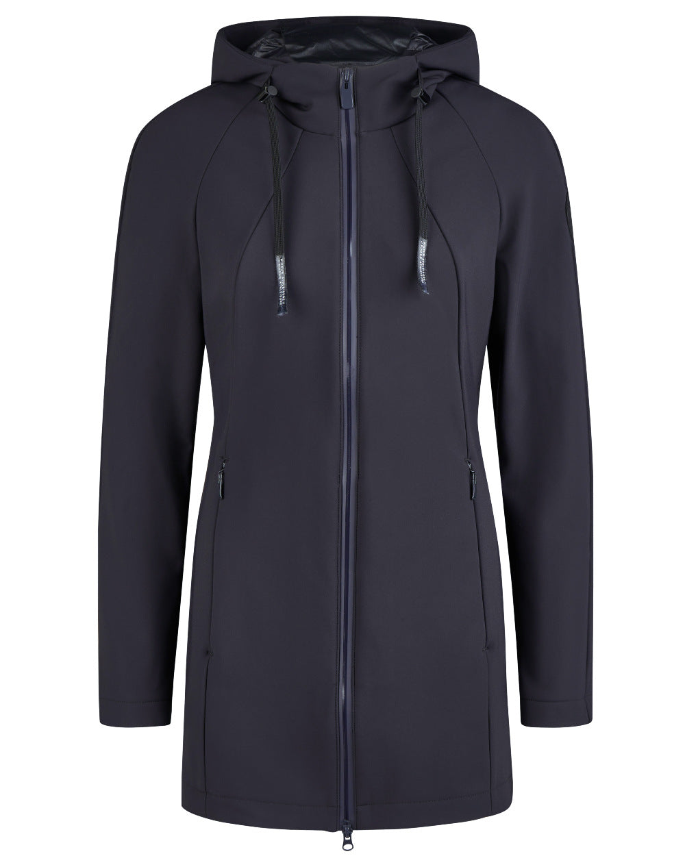 Navy Coloured Pikeur Softshell Coat On A White Background