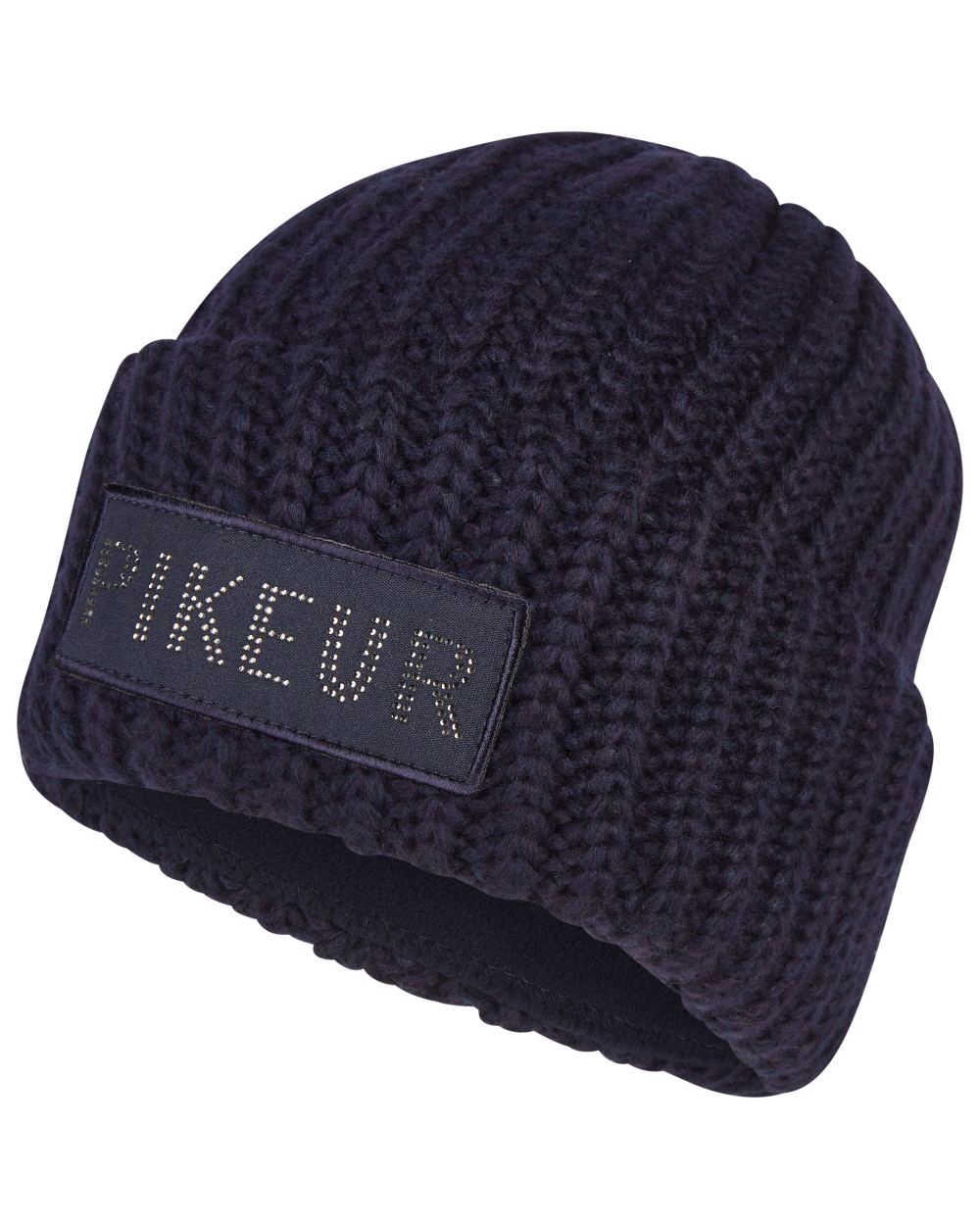 Night Blue Coloured Pikeur Strass Batch Beanie On A White Background