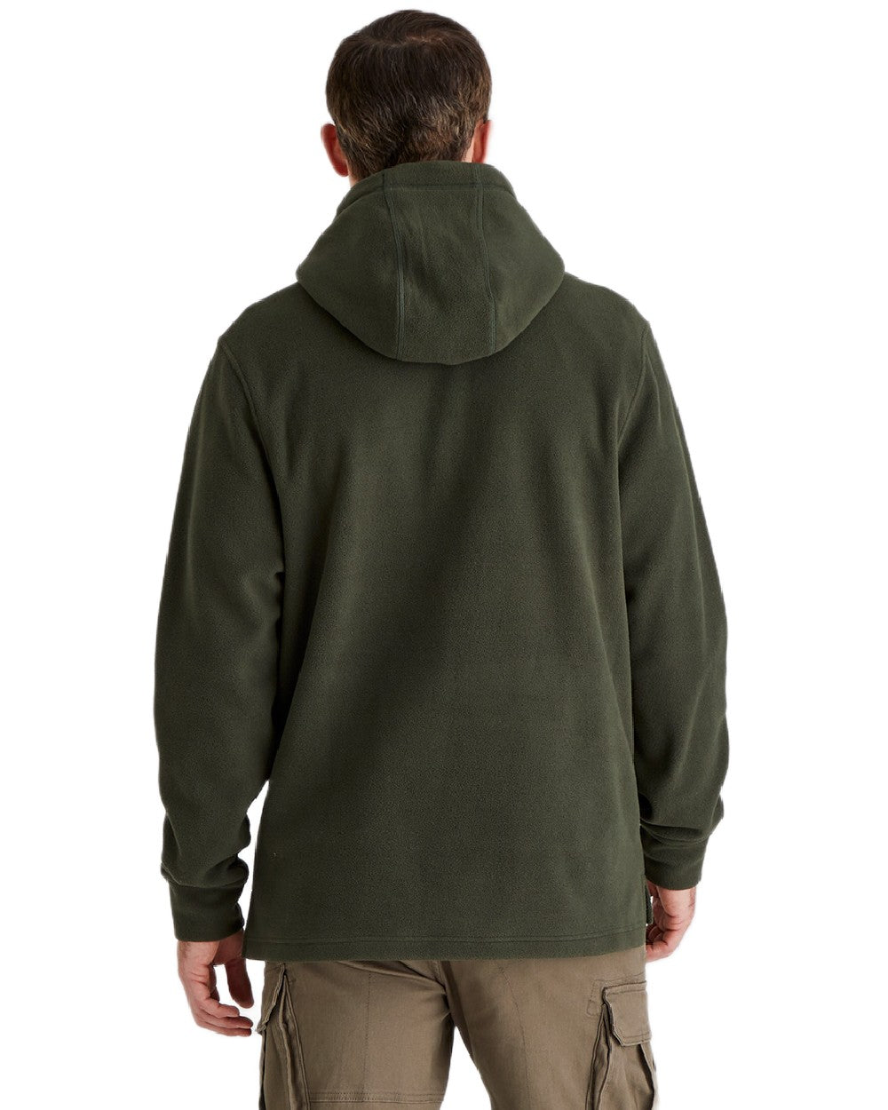 Deep Forest Coloured Ridgeline Ballistic Hooded Fleece on white background