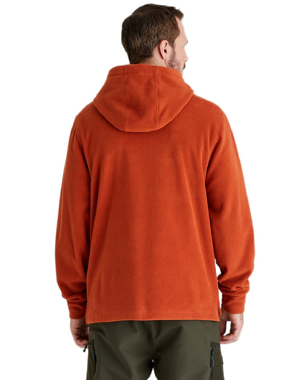 Russet Coloured Ridgeline Ballistic Hooded Fleece on white background