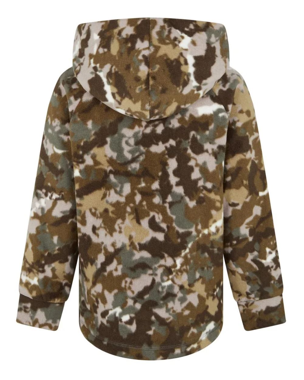 BDU Camo Coloured Ridgeline Childrens Northern Pines Fleece Hoodie On A White Background