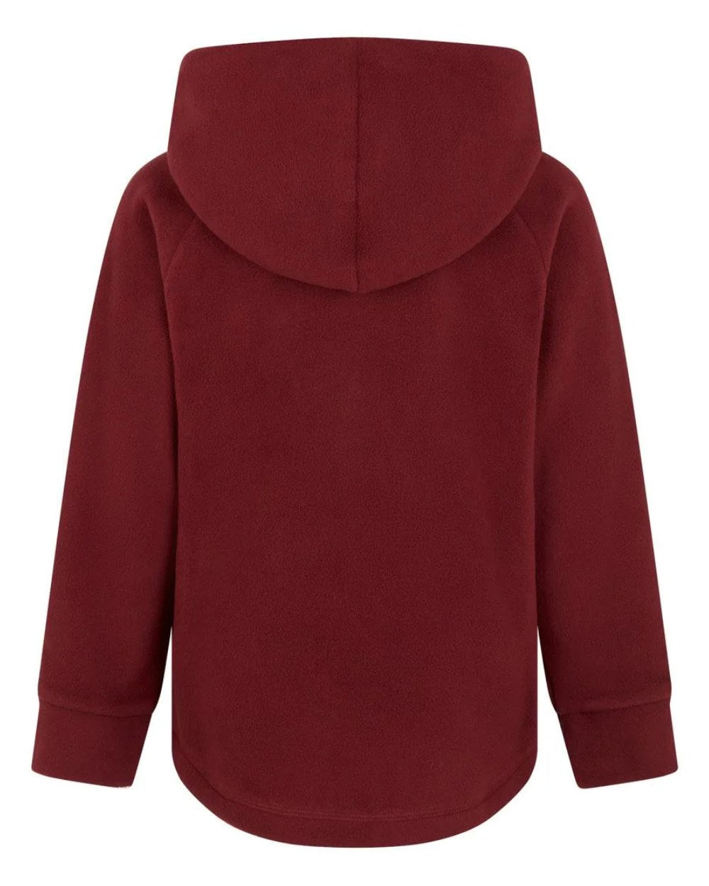 Winter Berry Coloured Ridgeline Childrens Northern Pines Fleece Hoodie On A White Background