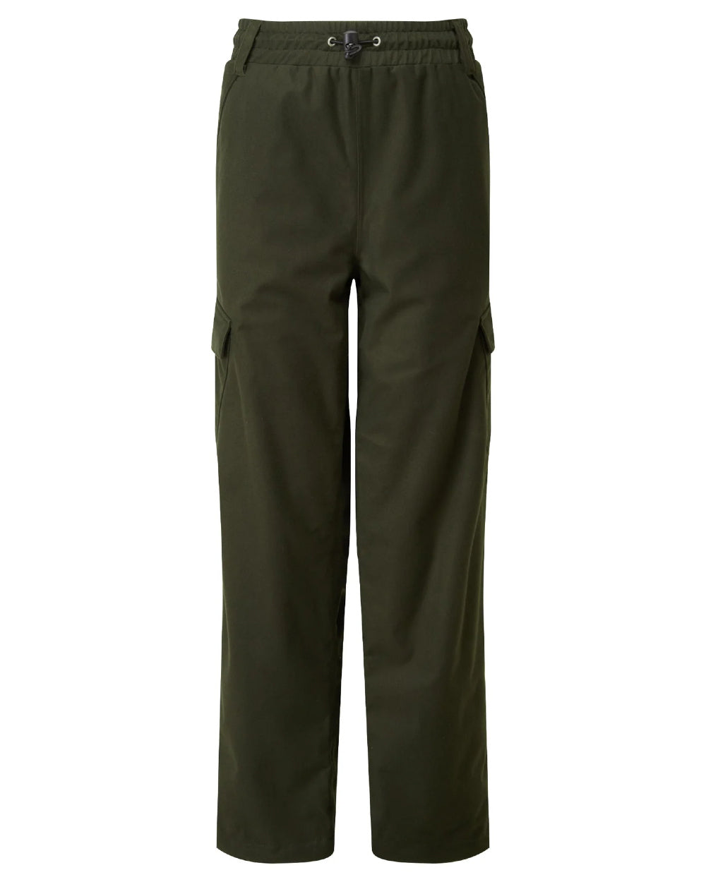 Deep Forest Coloured Ridgeline Childrens Spiker Trousers On A White Background