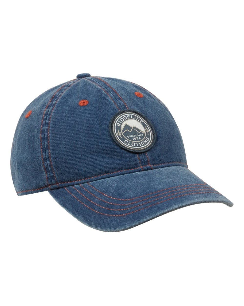 Denim Wash Coloured Ridgeline Original Truckie Cap On A White Background