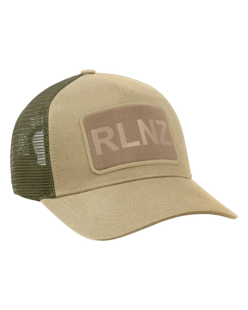 Eucalyptus Coloured Ridgeline RLNZ Trucker Cap on white background