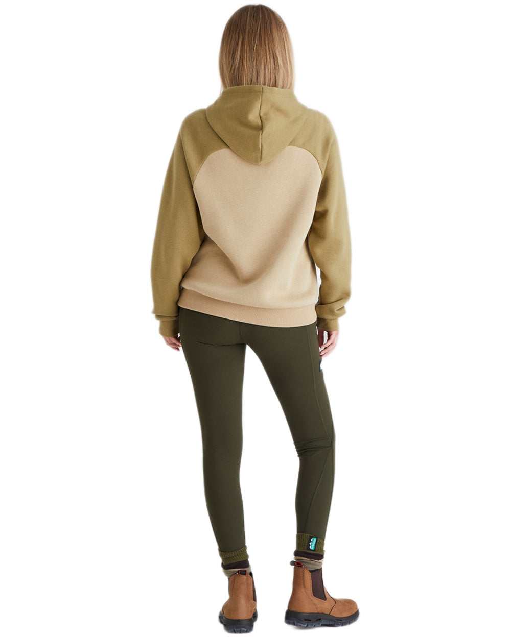 Teak Coloured Ridgeline Womens North Island Hoodie On A White Background