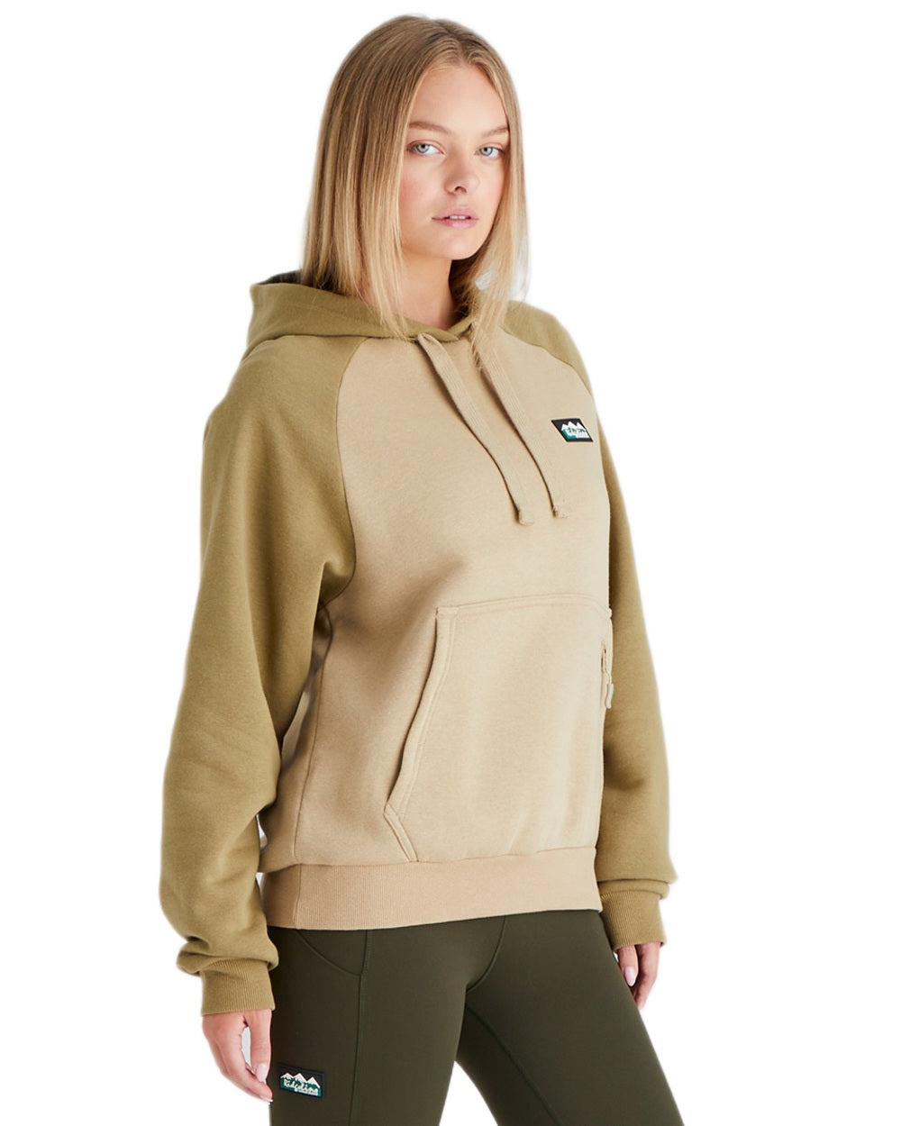 Teak Coloured Ridgeline Womens North Island Hoodie On A White Background