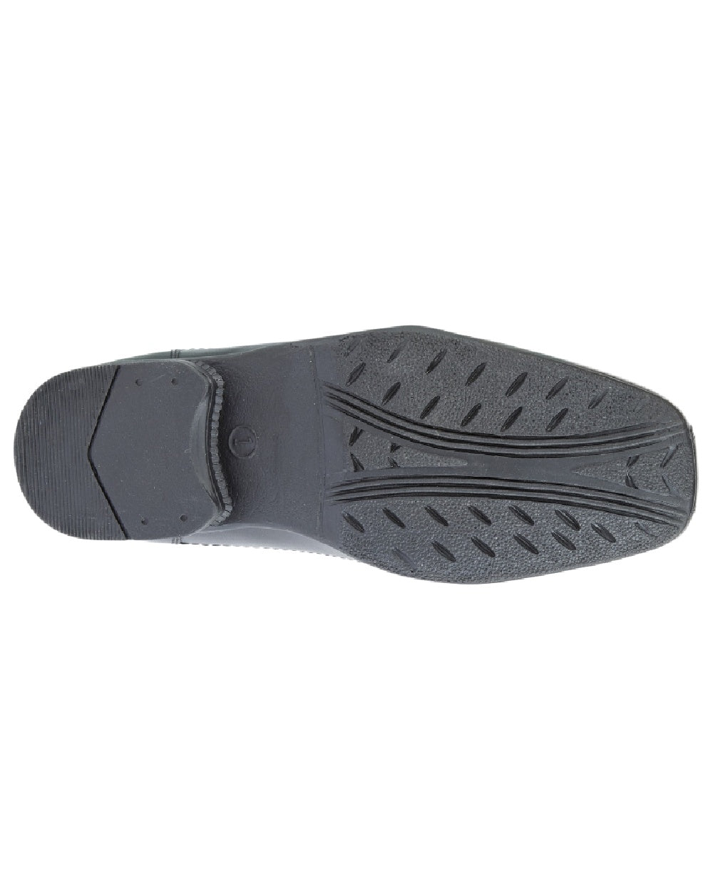 Black Coloured Roamers Childrens Black Leather Shoes on White Background