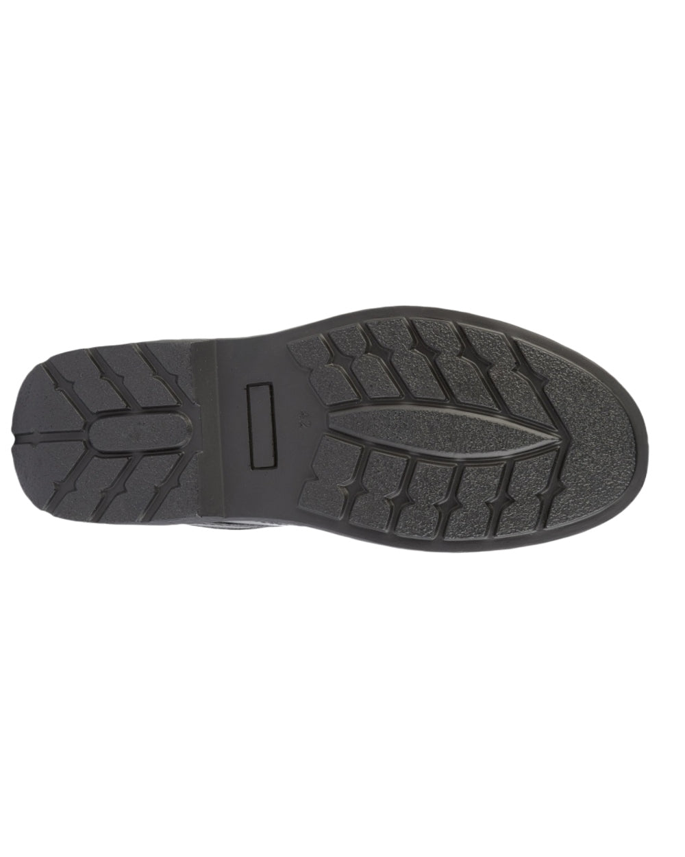 Black Coloured Roamers Mens Extra Wide Touch Fastening Leather Shoes on White Background