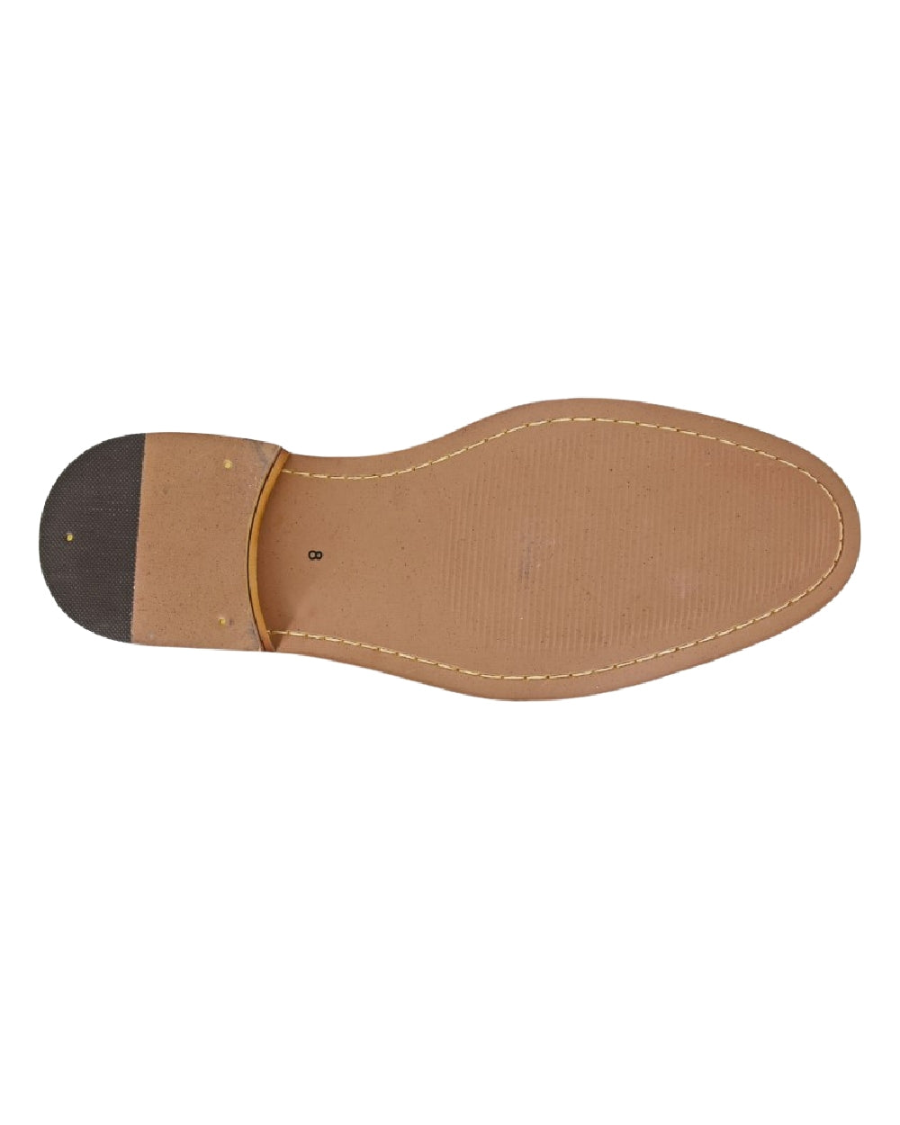 Tan Navy Coloured Roamers Mens Eyelet Wing Cap Brogue Oxford Shoes on White Background