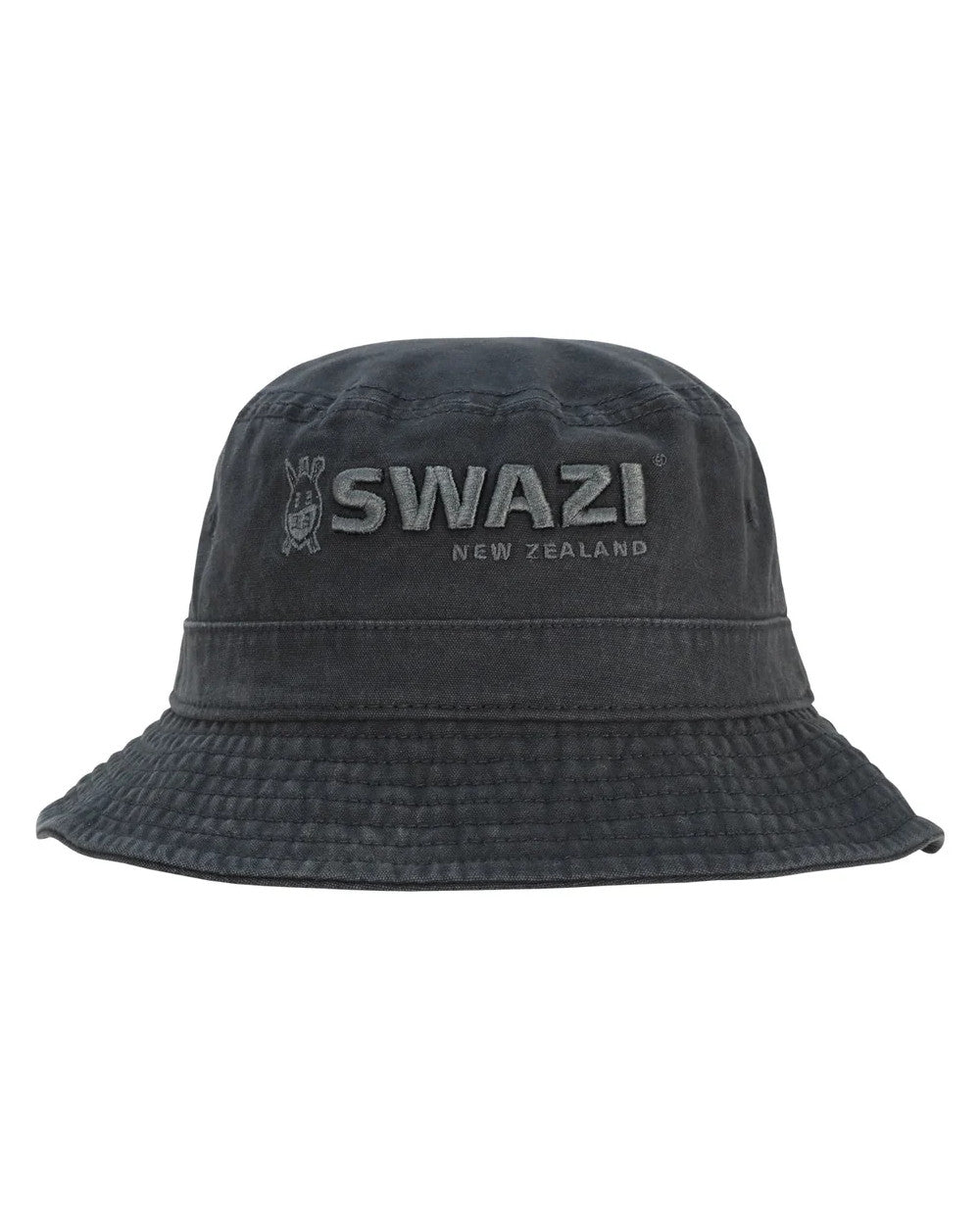 Black Coloured Swazi Bucket Hat On A White Background