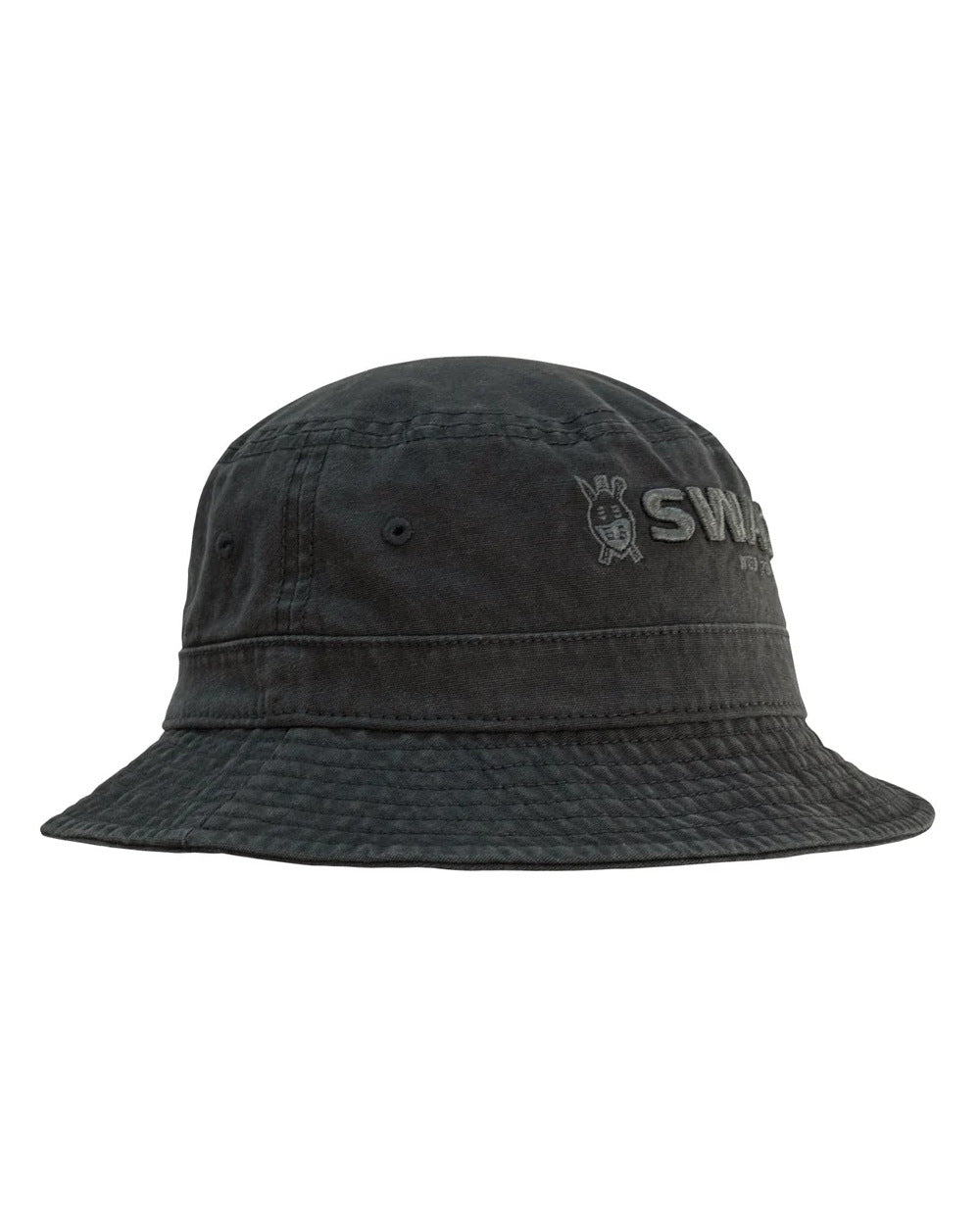 Black Coloured Swazi Bucket Hat On A White Background