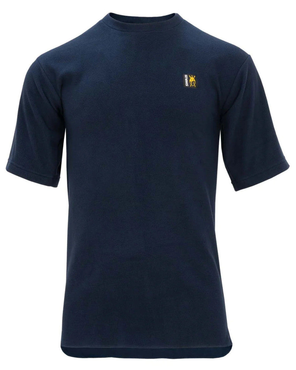 Navy Coloured Swazi Micro Top On A White Background
